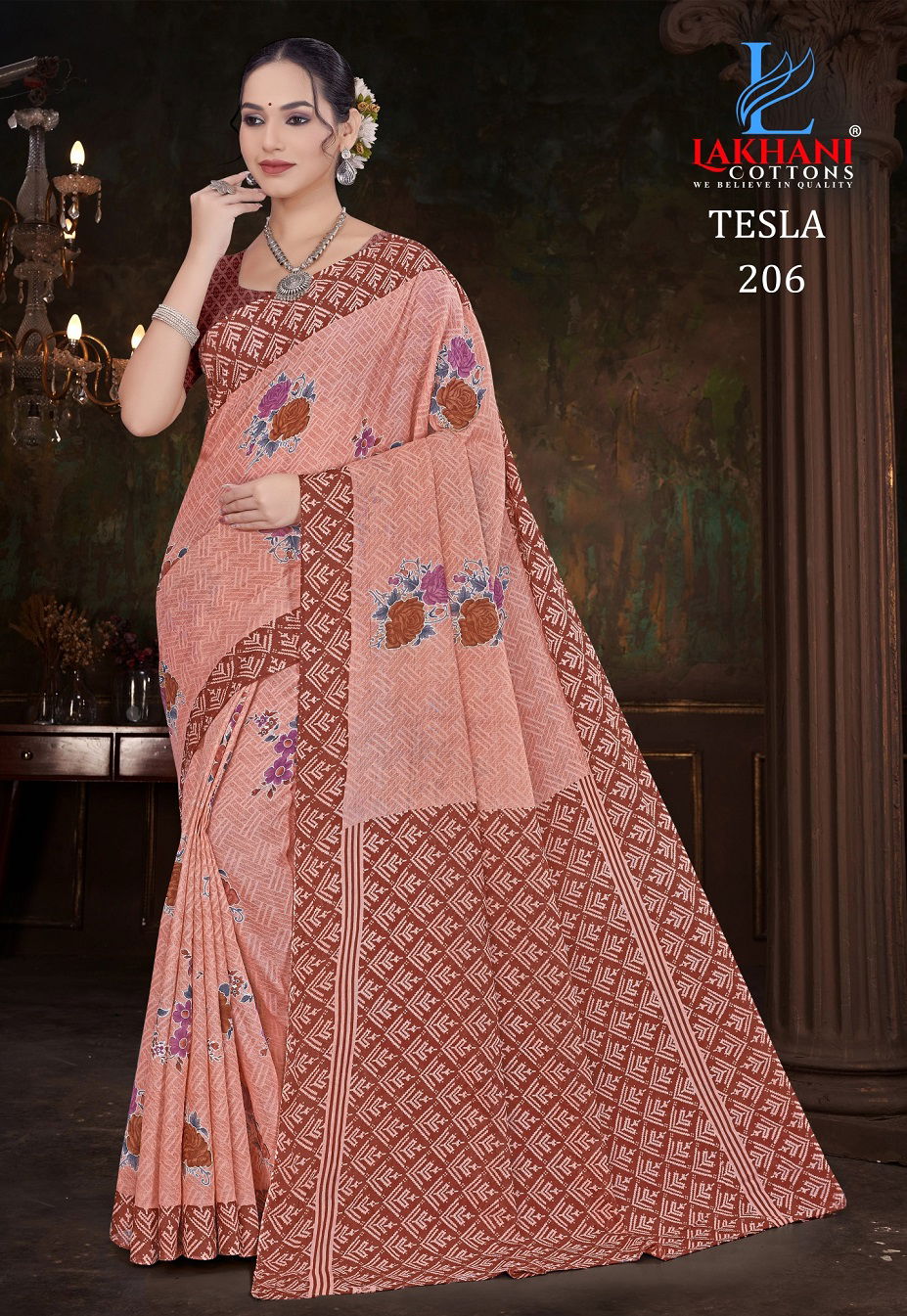 Tesla Vol 2 By Lakhani Cotton Printed Fancy Wholesale Saree In India
